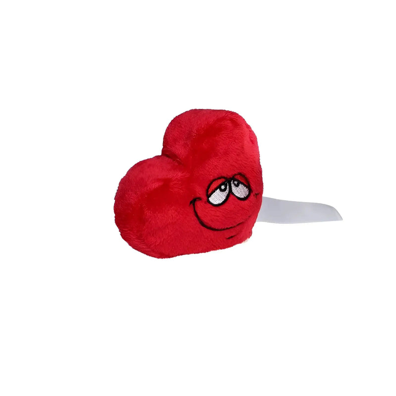 plush rot heart shaped schmoozies displayreiniger mit embroidered eyes und smile für cleaning screens
