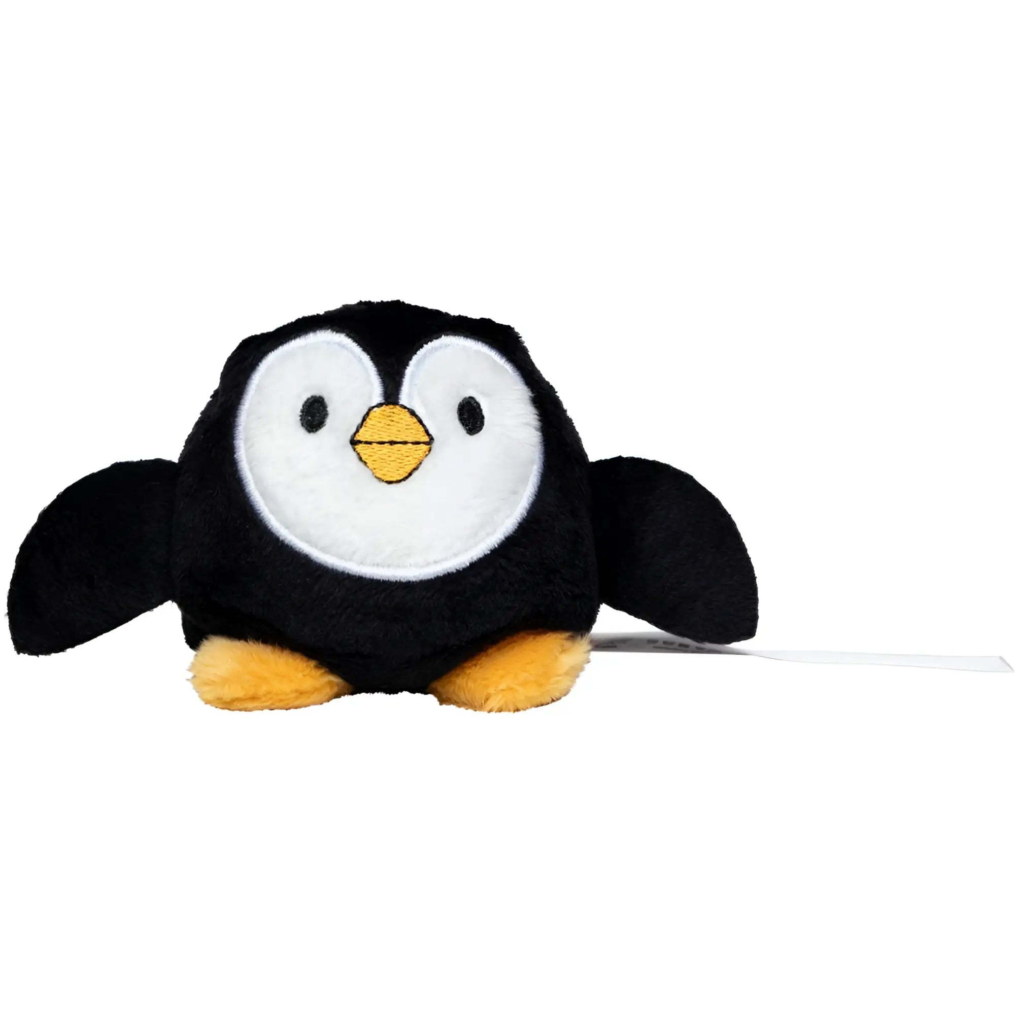 Cute schwarz weißer schmoozies displayreiniger pinguin mit oranger schnabel und füßen aus plüsch