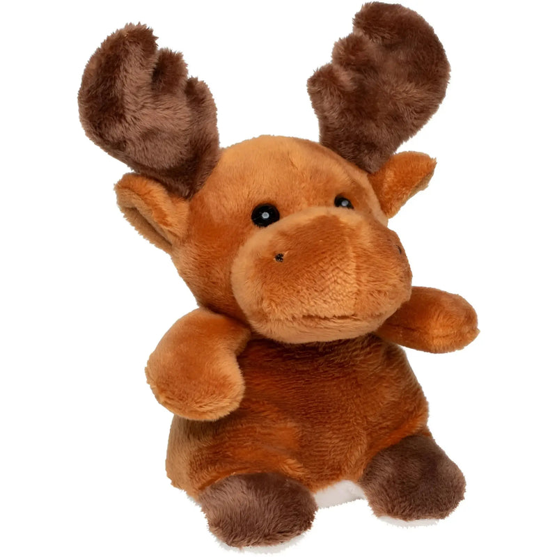 Ein schmoozies XXL displayreiniger elch plush brauner moose mit weichem, kuscheligem fell und großen geweihen