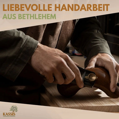 Schutzengel Handschmeichler Glücksbringer aus Olivenholz als Geschenk mit Spruch ’Viel Erfolg’ - Engel