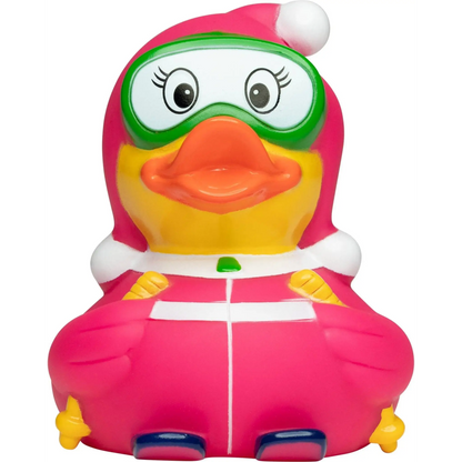Ski • Skifahrer • Skifahrerin Pink • Quietsche-Ente / Badeente