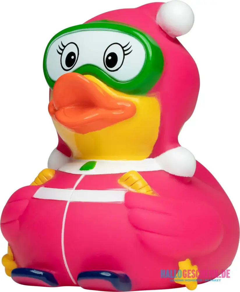 Ski • Skifahrer • Skifahrerin Pink • Quietsche-Ente / Badeente
