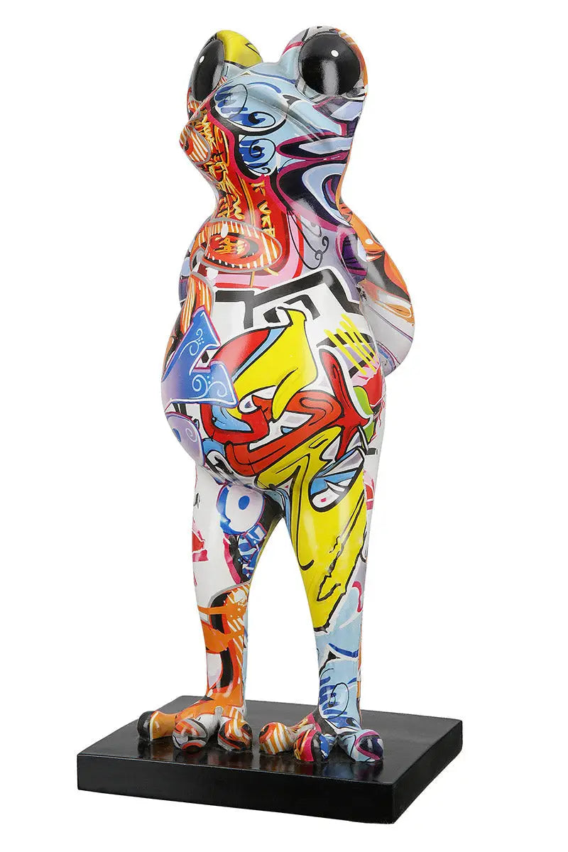 Skulptur: Frosch „Street Art 1“ • Kunstharz • mehrfarbig • 30,5×12,5×10 cm • Gilde - Figur