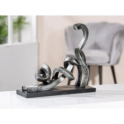 Skulptur Katze Stretching H.29 cm