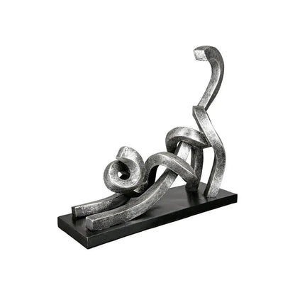 Skulptur Katze Stretching H.29 cm