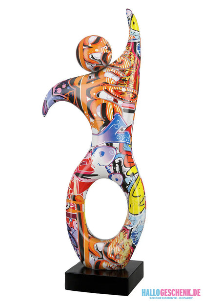 Skulptur: Mensch „Street Art – Dance“ • Kunstharz • mehrfarbig • 36,5×11×8,4 cm • Gilde - Figur