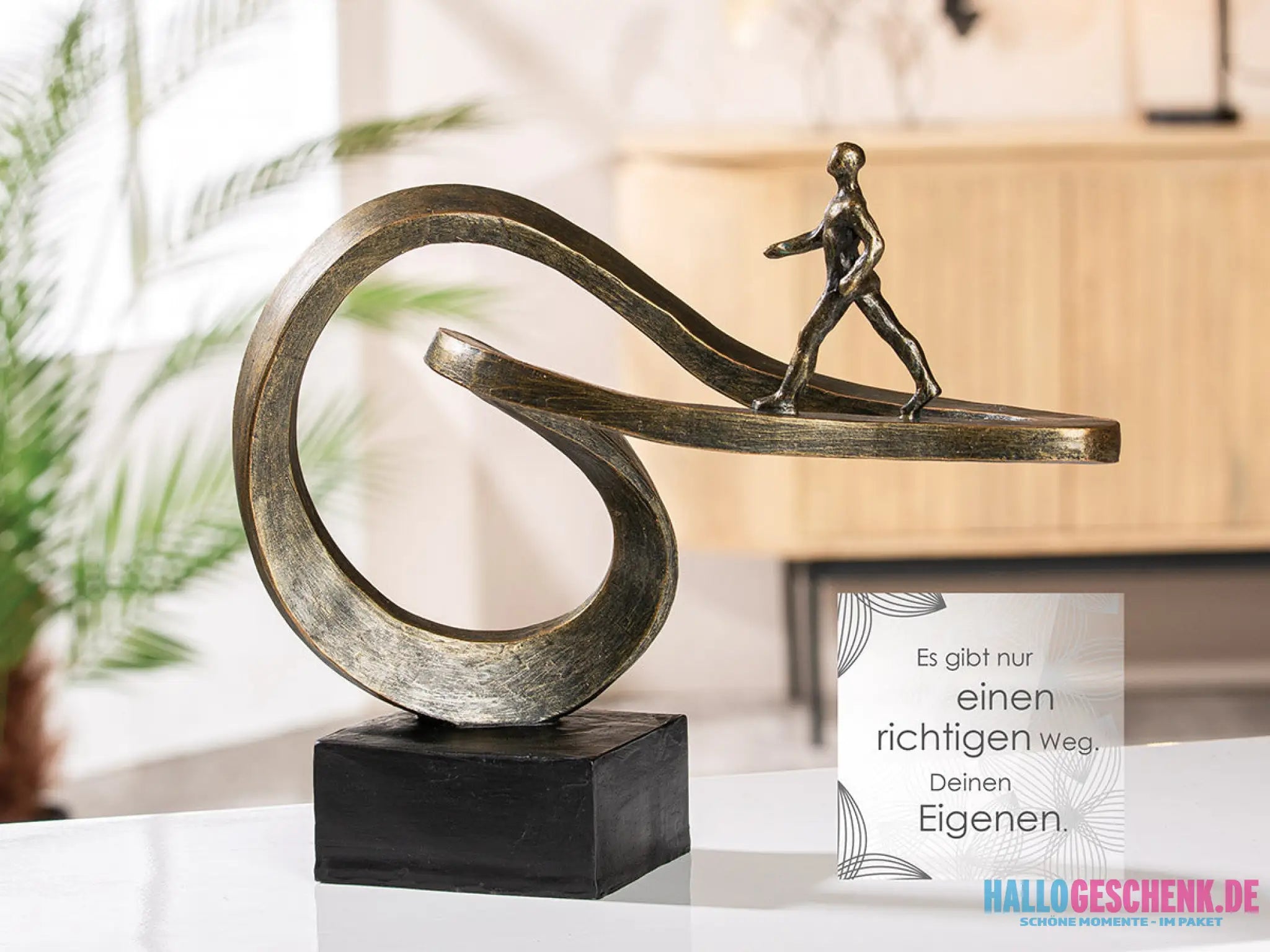 Skulptur: „Path“ • Kunstharz • Bronze • 25×32×15 cm • Gilde - Skulptur