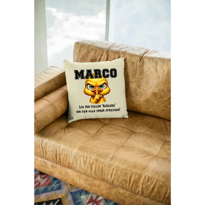 Smart Duck + WUNSCHNAME • Kissen 40x40 cm • Exklusivdesign • personalisiert