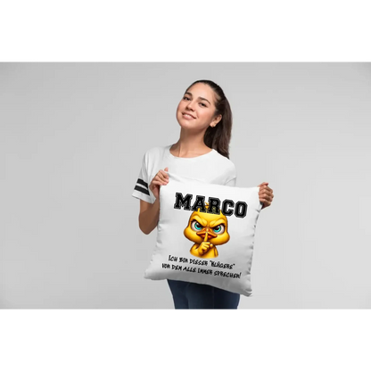 Smart Duck + WUNSCHNAME • Kissen 40x40 cm • Exklusivdesign • personalisiert