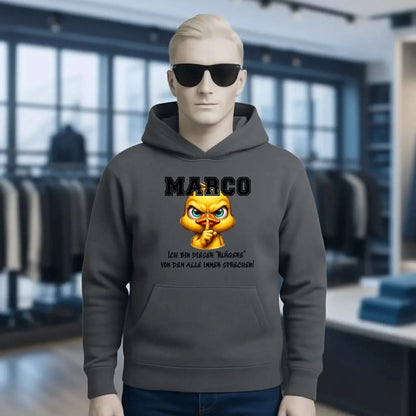 Smart Duck + WUNSCHNAME • Unisex Premium Hoodie XS-5XL aus Bio-Baumwolle für Damen & Herren • Exklusivdesign • personalisiert