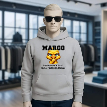Smart Duck + WUNSCHNAME • Unisex Premium Hoodie XS-5XL aus Bio-Baumwolle für Damen & Herren • Exklusivdesign • personalisiert
