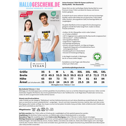 Smart Duck + WUNSCHNAME • Unisex Premium T-Shirt XS-5XL aus Bio-Baumwolle für Damen & Herren • Exklusivdesign • personalisiert