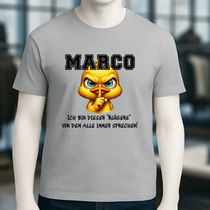 Smart Duck + WUNSCHNAME • Unisex Premium T-Shirt XS-5XL aus Bio-Baumwolle für Damen & Herren • Exklusivdesign • personalisiert