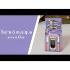 Play music box spieluhr brief an elise in lila und rosa mit silber crank playing lettre à élise by chopin