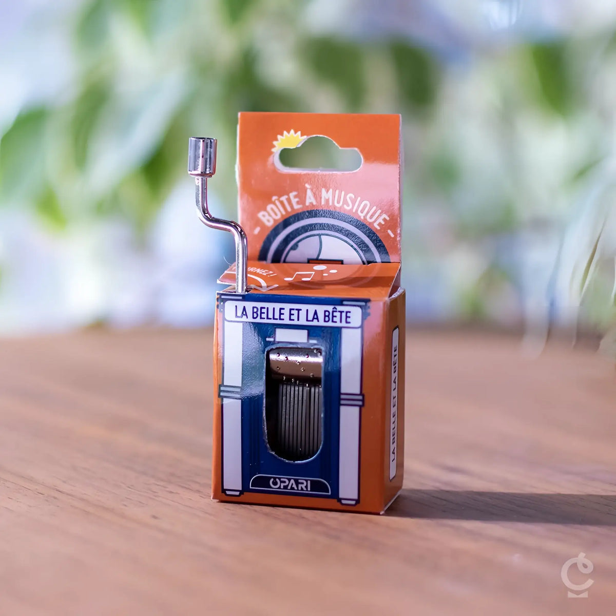 miniature metallic silber music box mit crank Griff inspired by la belle et la bête von opari