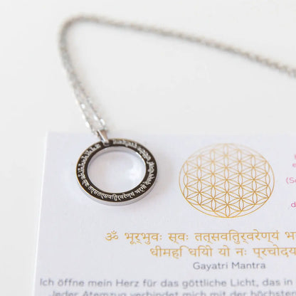 Spirituelle Kette | silber | Gayatri Mantra Gravur