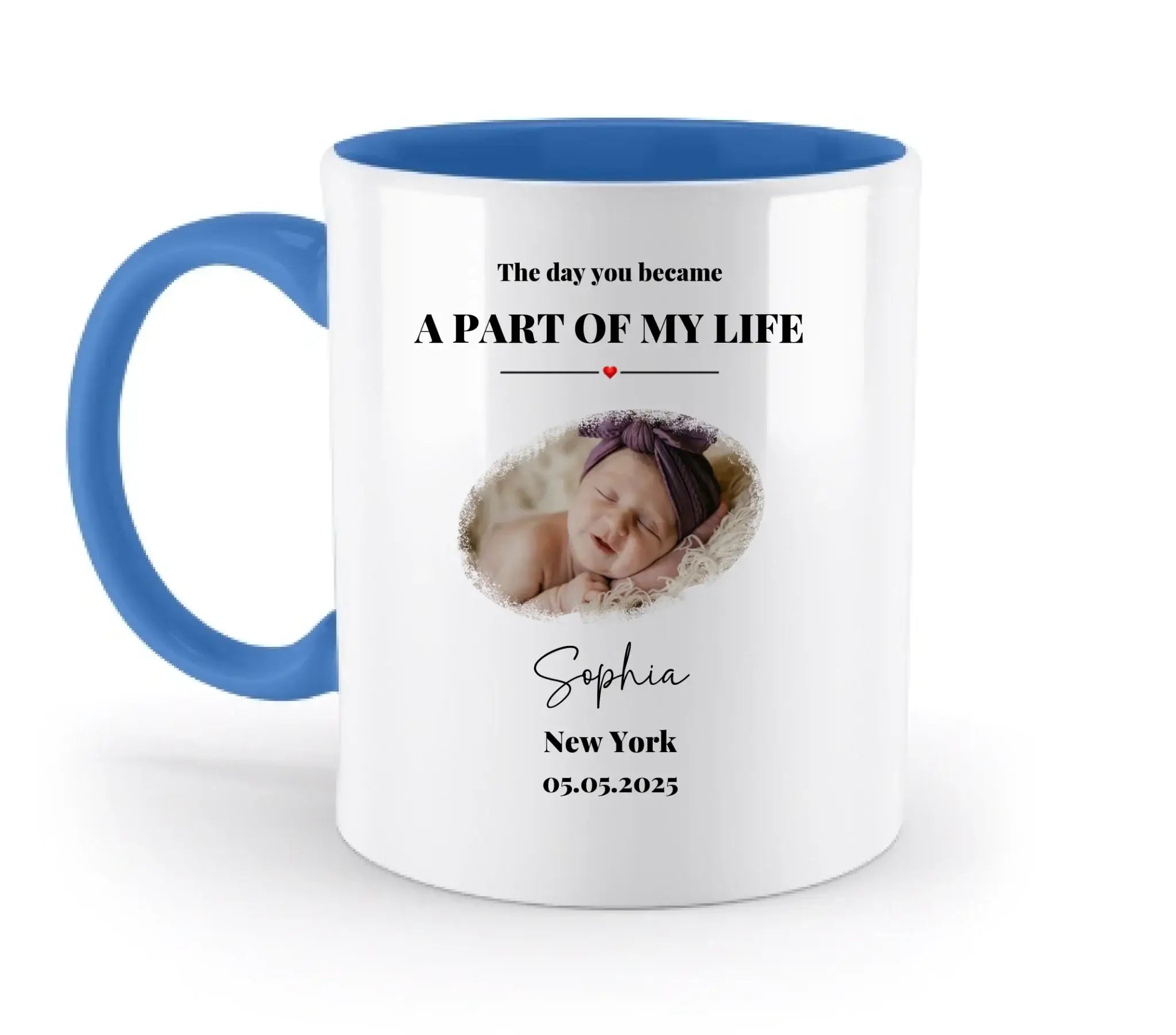 Splash Mid • mehrere Artikel • ’Statement-Collection’ • Wunschtext • Mein Fotomotiv - Tassen / Blue / 330ml