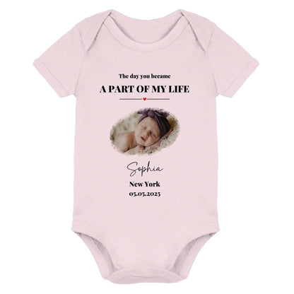 Splash Mid • mehrere Artikel • ’Statement-Collection’ • Wunschtext • Mein Fotomotiv - Premium Baby Bodysuit • Bio