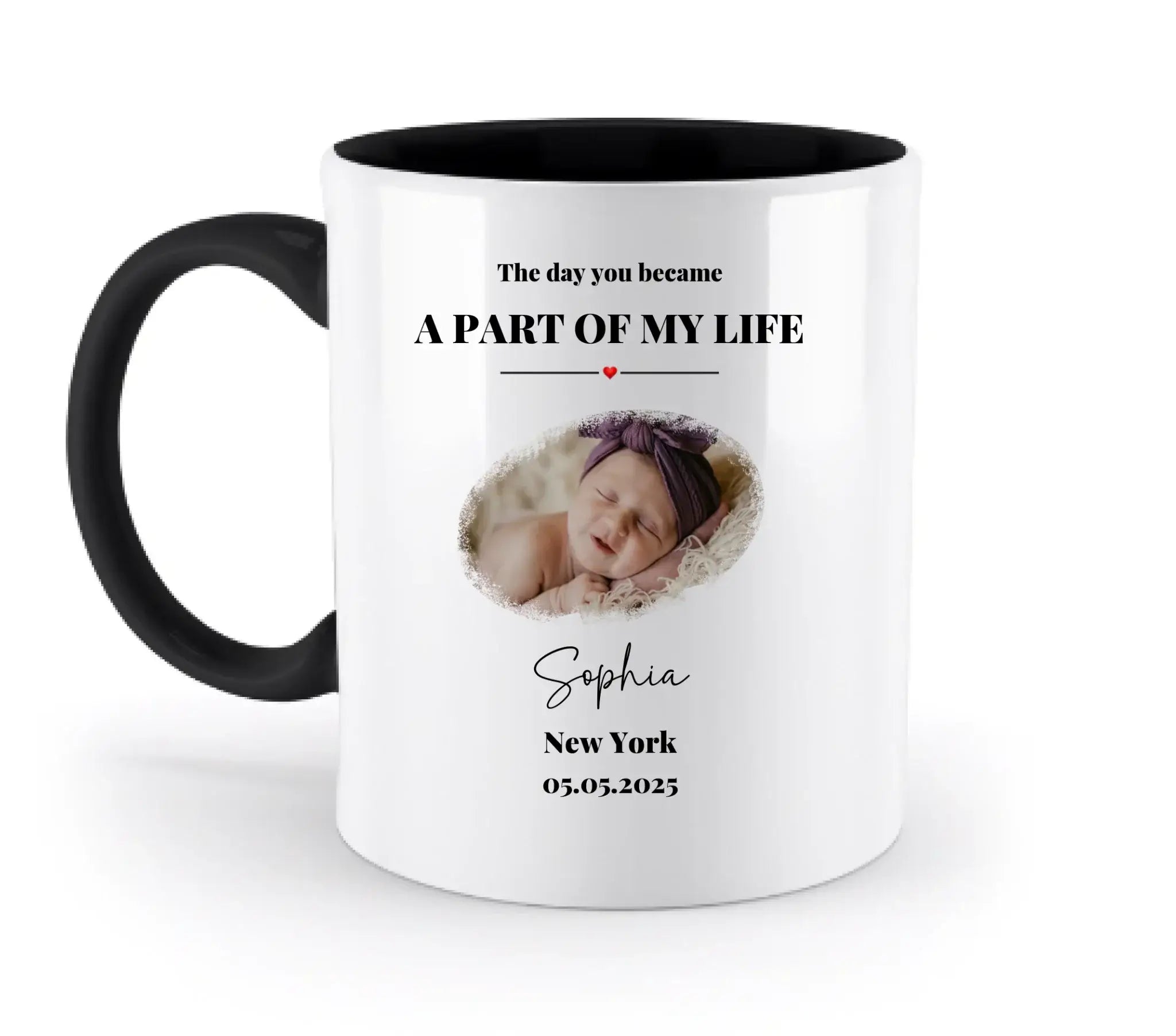 Splash Mid • mehrere Artikel • ’Statement-Collection’ • Wunschtext • Mein Fotomotiv - Tassen / Black / 330ml