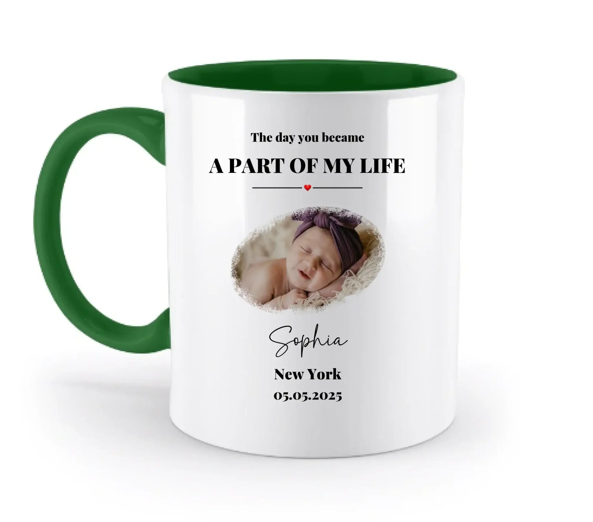 Splash Mid • mehrere Artikel • ’Statement-Collection’ • Wunschtext • Mein Fotomotiv - Tassen / Irish-Green / 330ml