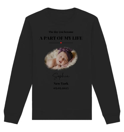 Splash Mid • mehrere Artikel • ’Statement-Collection’ • Wunschtext • Mein Fotomotiv - Unisex Sweatshirt • Bio Premium