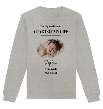 HalloGeschenk.de front-organic-basic-unisex-sweatshirt-c2c1c0-1116x