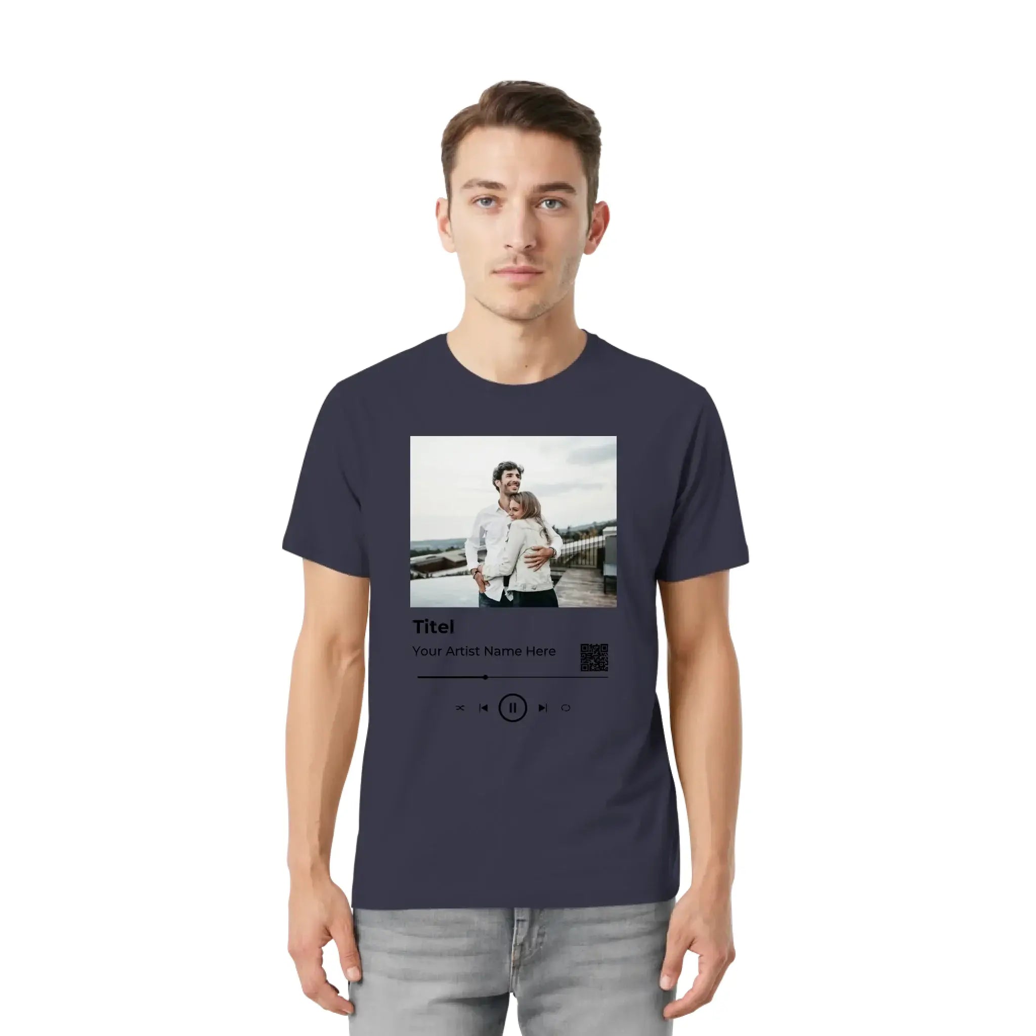 Spotify • Create Your Own Photo Design 6 – Personalized Unisex T-Shirt | Bella + Canvas 3001 - personalized T-Shirts