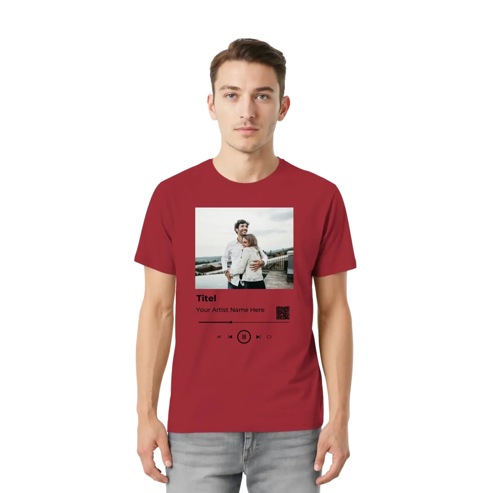 Spotify • Create Your Own Photo Design 6 – Personalized Unisex T-Shirt | Bella + Canvas 3001 - personalized T-Shirts