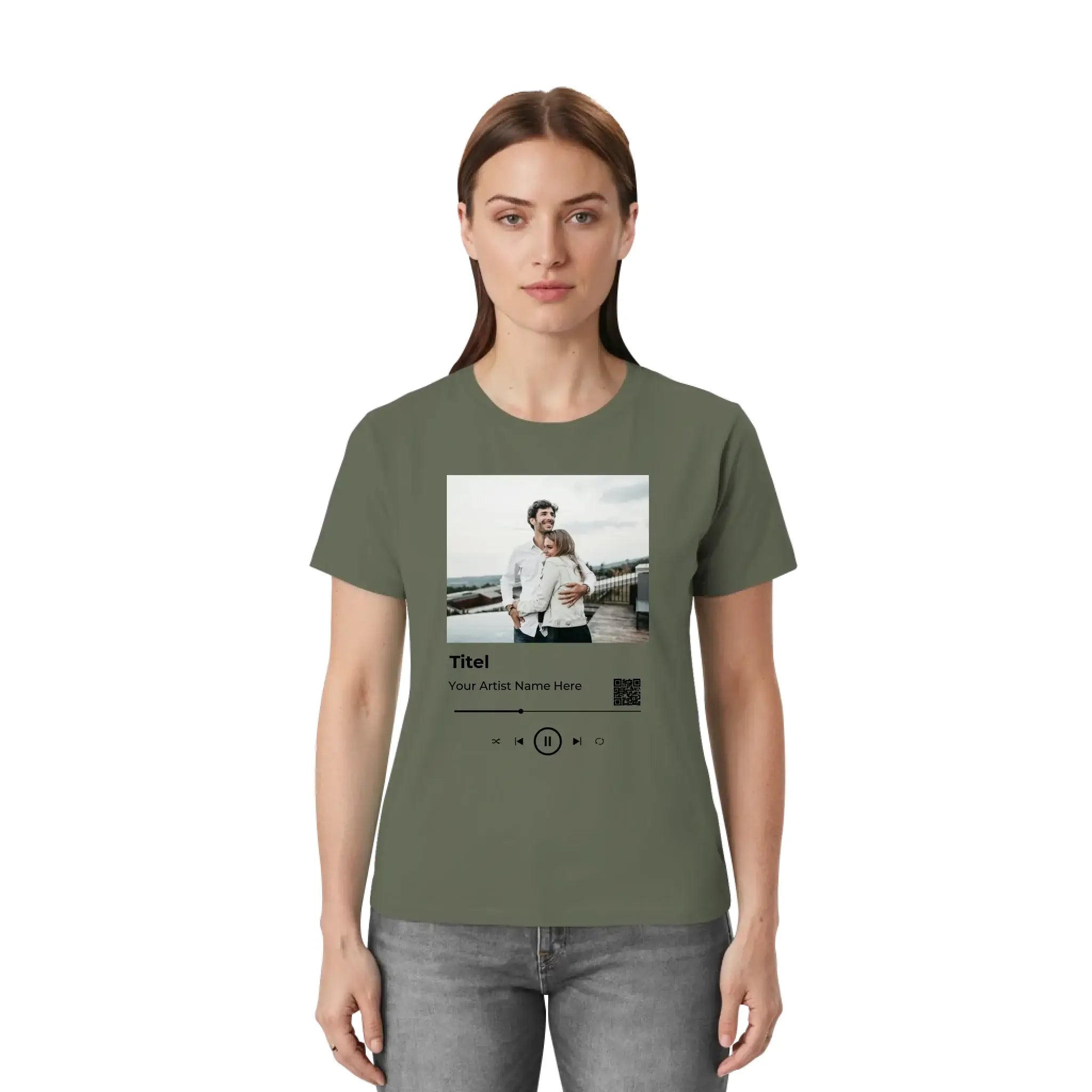 Spotify • Create Your Own Photo Design 6 – Personalized Unisex T-Shirt | Bella + Canvas 3001 - personalized T-Shirts
