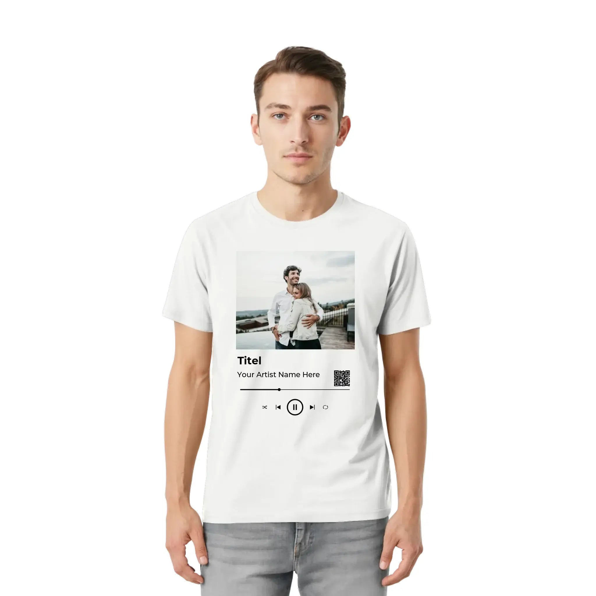 Spotify • Create Your Own Photo Design 6 – Personalized Unisex T-Shirt | Bella + Canvas 3001 - personalized T-Shirts