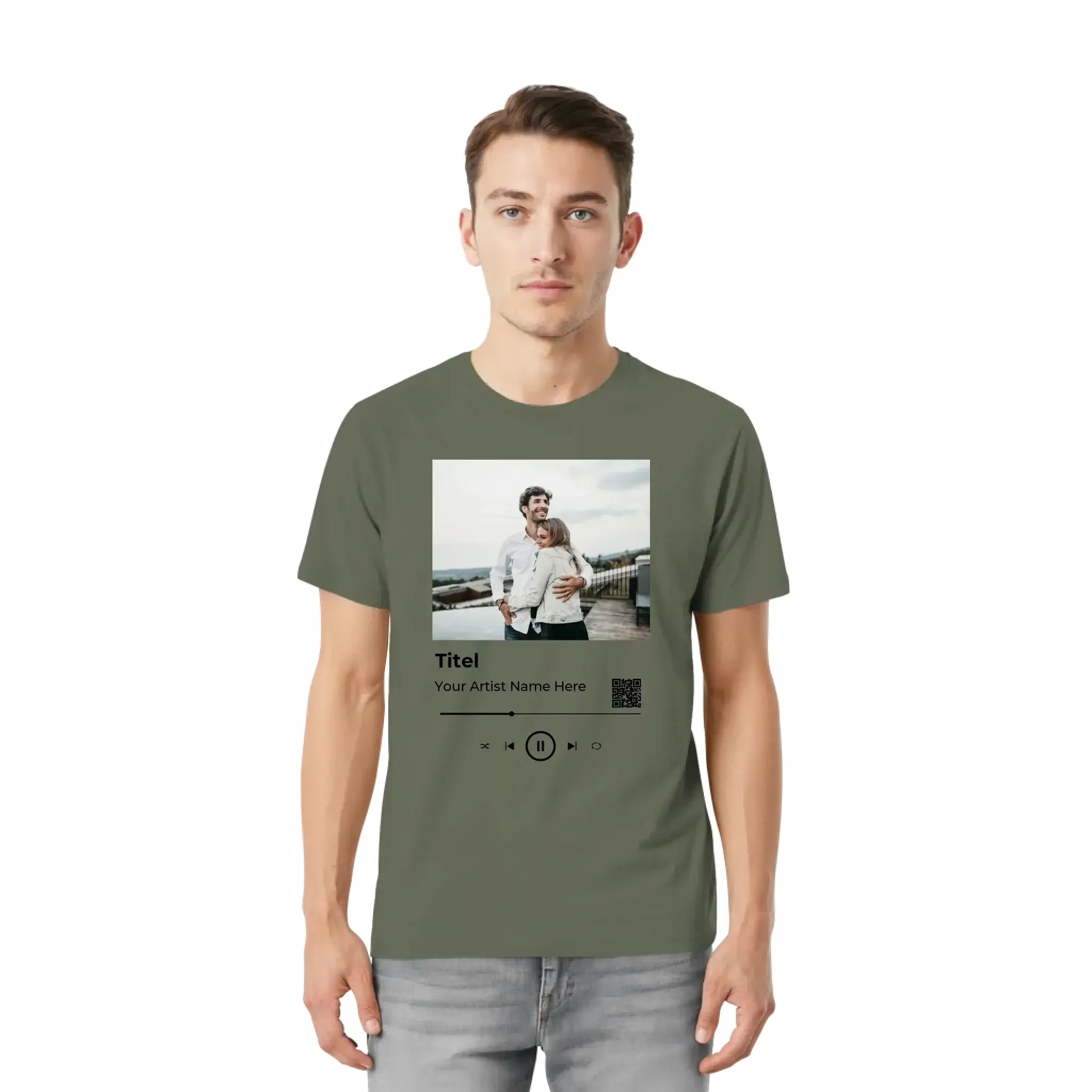 Spotify • Create Your Own Photo Design 6 – Personalized Unisex T-Shirt | Bella + Canvas 3001 - personalized T-Shirts