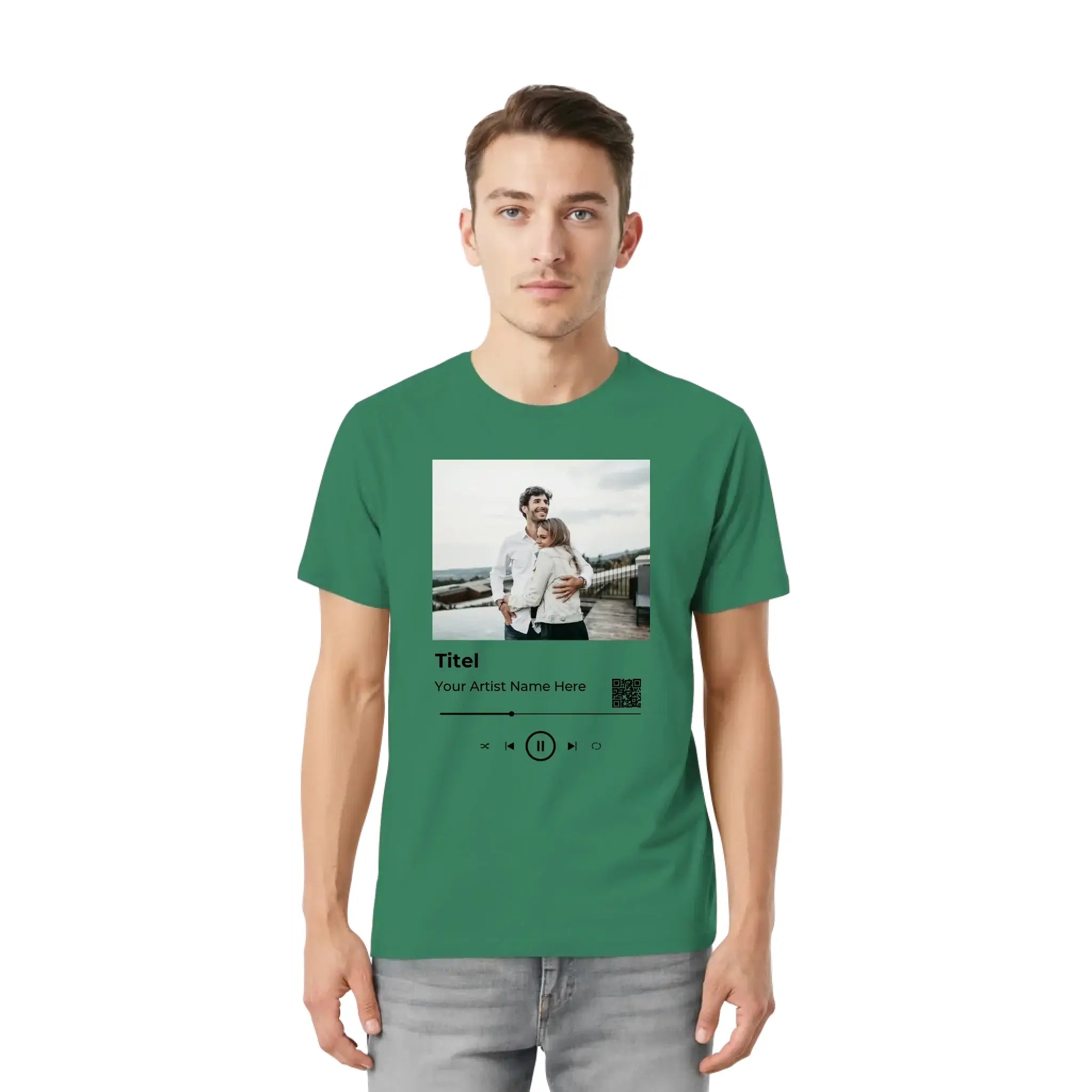 Spotify • Create Your Own Photo Design 6 – Personalized Unisex T-Shirt | Bella + Canvas 3001 - personalized T-Shirts
