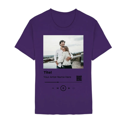 Spotify • Create Your Own Photo Design 6 – Personalized Unisex T-Shirt | Bella + Canvas 3001 - Staple | Team Purple