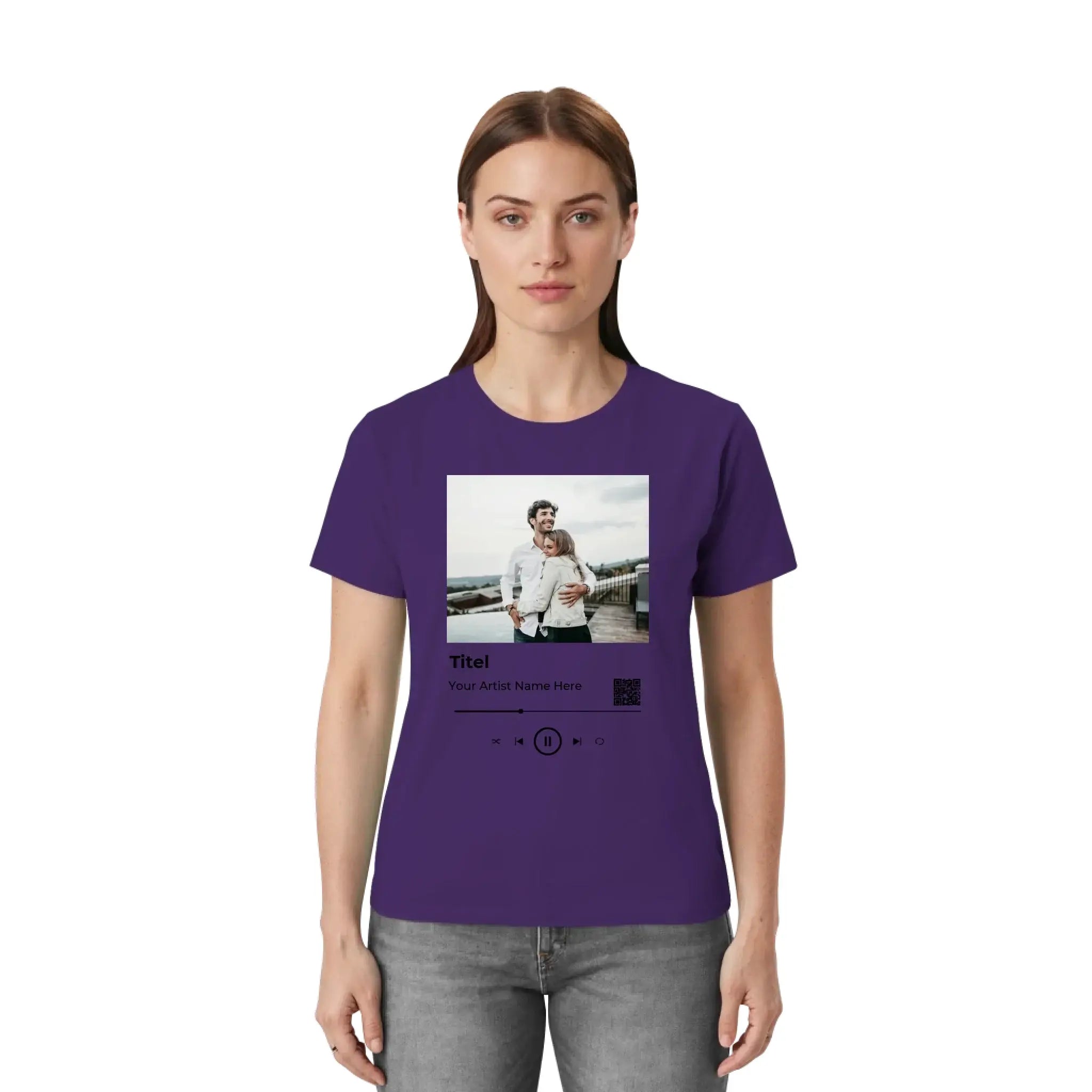 Spotify • Create Your Own Photo Design 6 – Personalized Unisex T-Shirt | Bella + Canvas 3001 - personalized T-Shirts