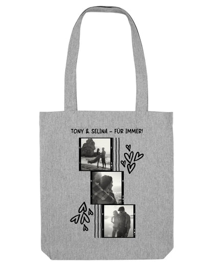 Spotify-Fotomotiv • mehrere Artikel • ’Statement-Collection’ • Wunschtext • Mein Fotomotiv - Stofftasche • Bio