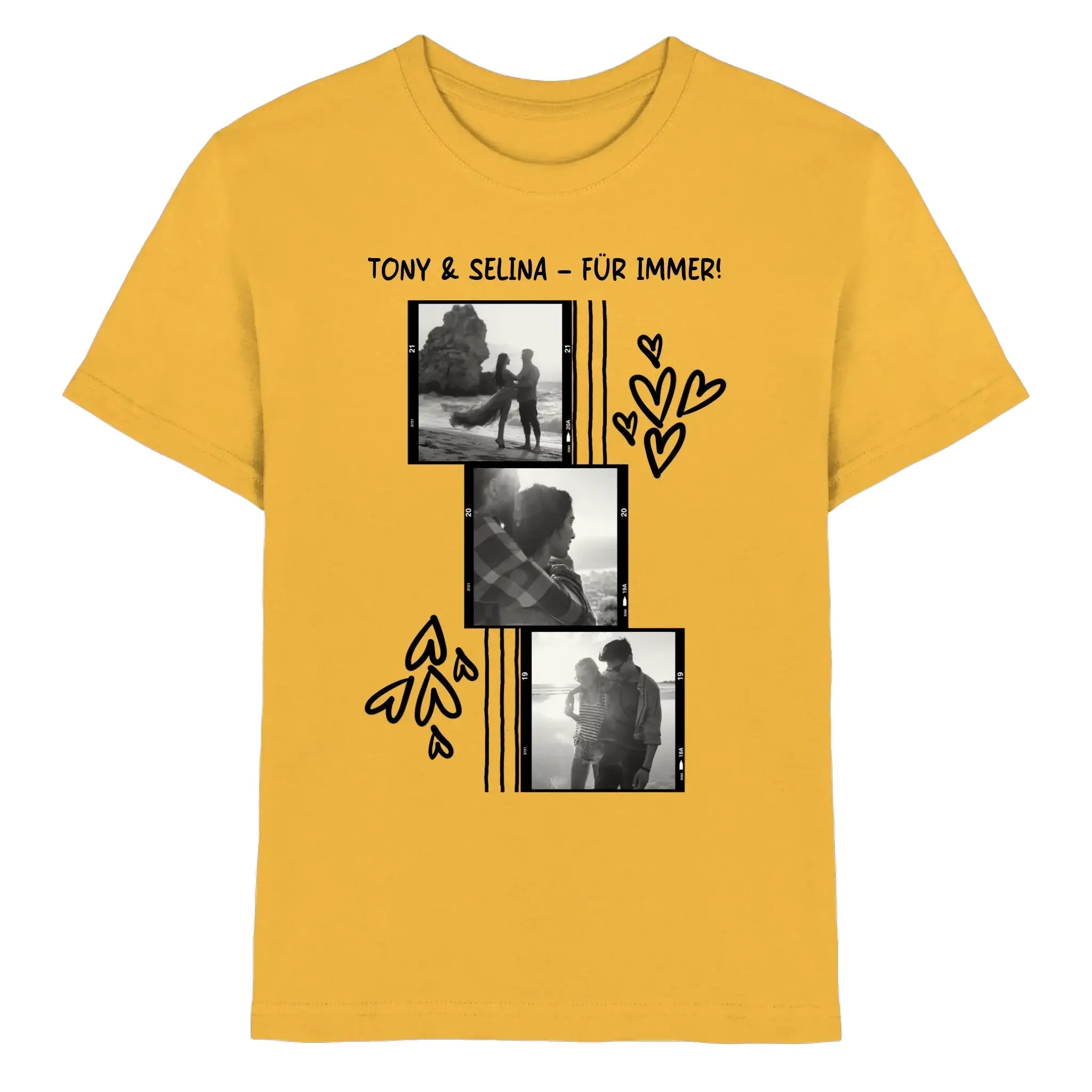 Spotify • mehrere Artikel • ’Statement-Collection’ • Wunschtext • Mein Fotomotiv - Premium Kinder T-Shirt / Gold