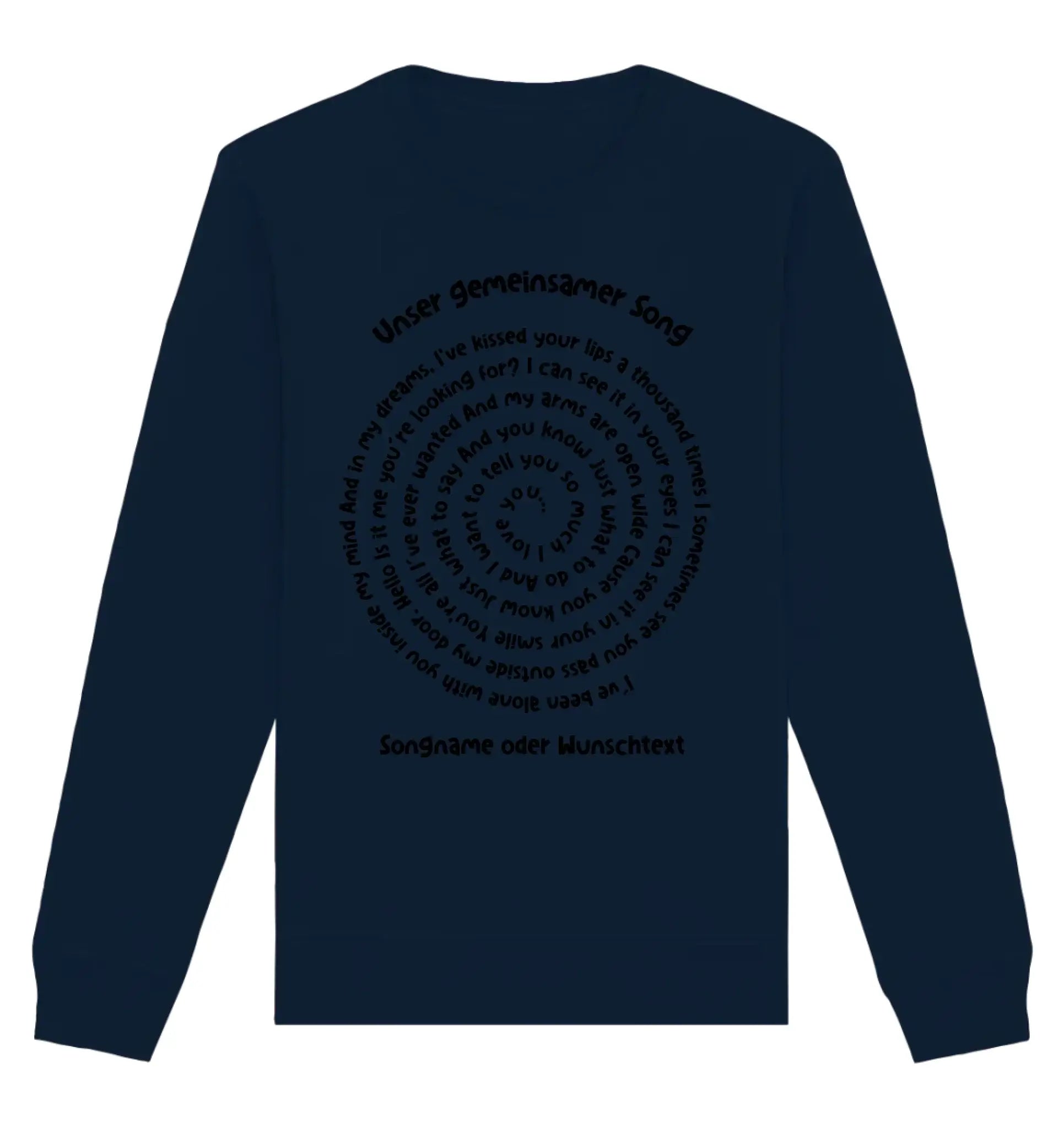 Spotify-Motiv 1 • mehrere Artikel • ’Statement-Collection’ • Wunschtext • Mein Motiv • Spiraltext - Unisex Sweatshirt