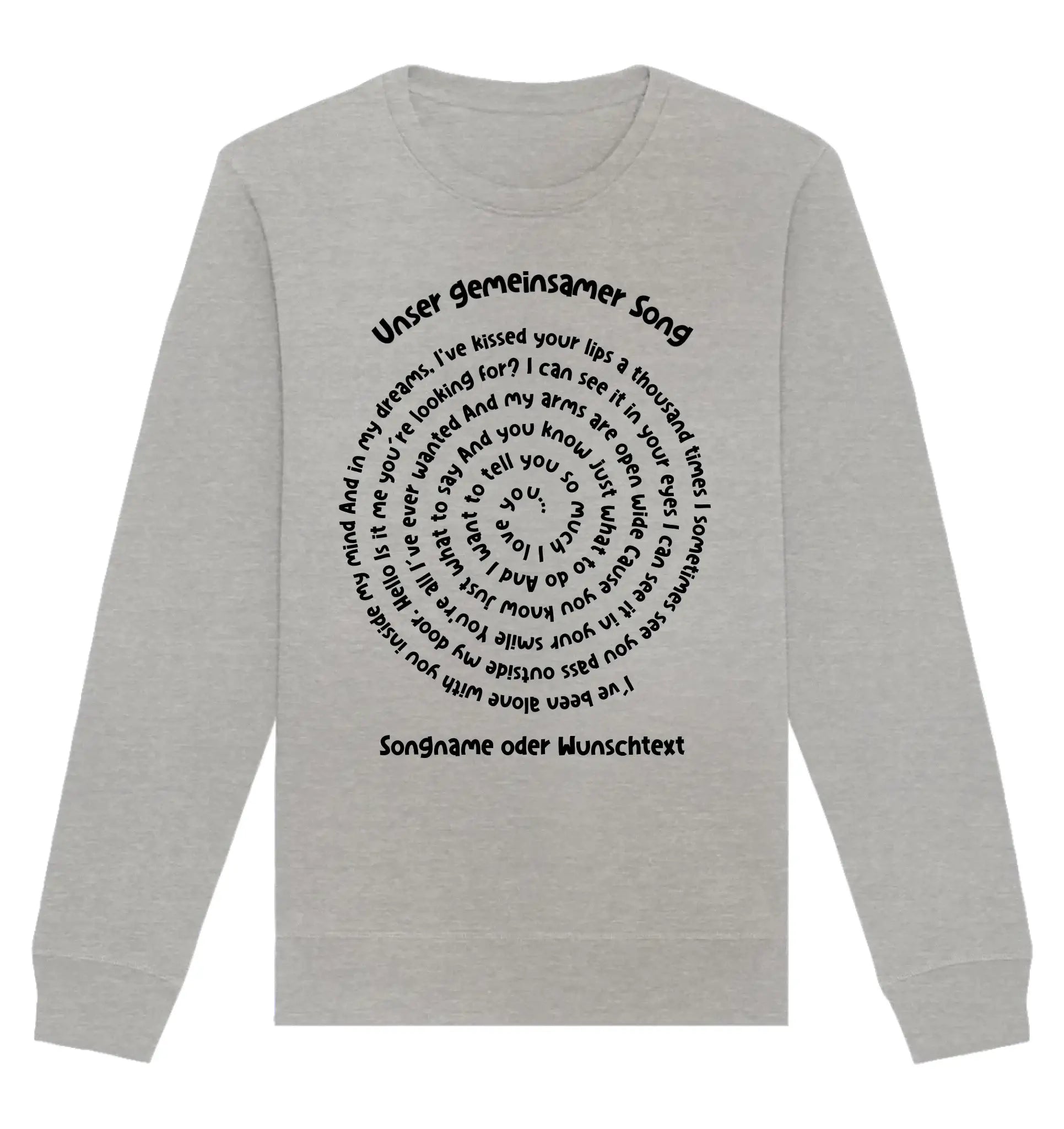 Spotify-Motiv 1 • mehrere Artikel • ’Statement-Collection’ • Wunschtext • Mein Motiv • Spiraltext - Unisex Sweatshirt