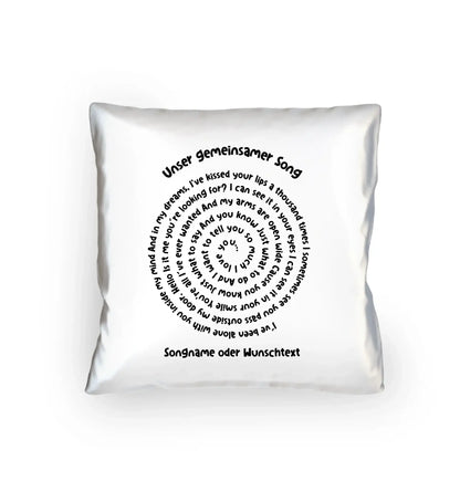 Spotify-Motiv 1 • mehrere Artikel • ’Statement-Collection’ • Wunschtext • Mein Motiv • Spiraltext - Kissen / White