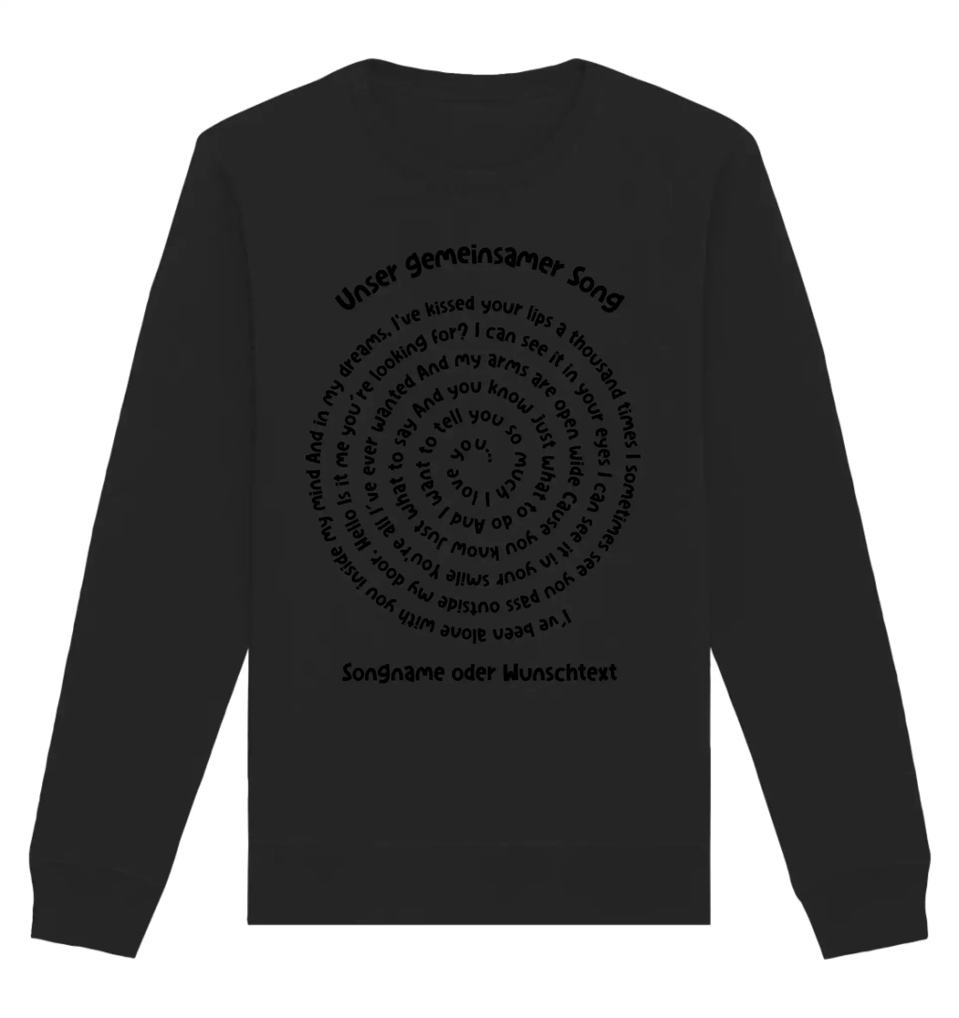 Spotify-Motiv 1 • mehrere Artikel • ’Statement-Collection’ • Wunschtext • Mein Motiv • Spiraltext - Unisex Sweatshirt