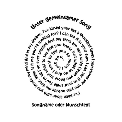 Spotify-Motiv 3 • mehrere Artikel • ’Statement-Collection’ • Wunschtext • Mein Motiv - Sticker Platzhalter / White