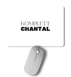 Weißer rechteckiger mousepad mit schwarzem text komplett chantal aus der statement collection personalisiert