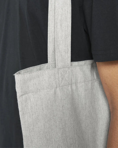 Graue leinwand-tasche mit stabilem griff aus der sprüche mit namen 3 personalisierte textmotive kollektion