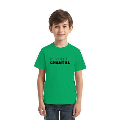 Hellgrünes kurzarmshirt mit schwarzem text komplett chantal aus der statement-collection personalisiert