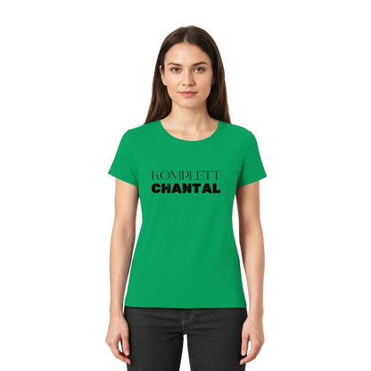 Grünes kurzarmshirt mit schwarzem text komplett chantal aus der sprüche mit namen 4 statement collection