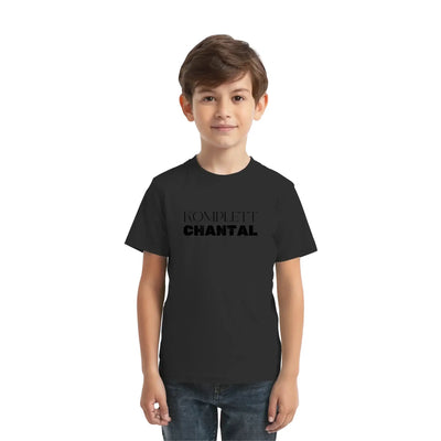 Schwarzes kurzarmshirt mit komplett chantal in fetter schrift aus der sprüche mit namen statement-collection
