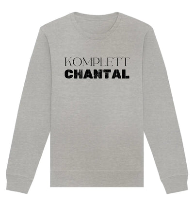 Heathergrauer langarmshirt mit komplet chantal schriftzug aus der sprüche mit namen statement collection