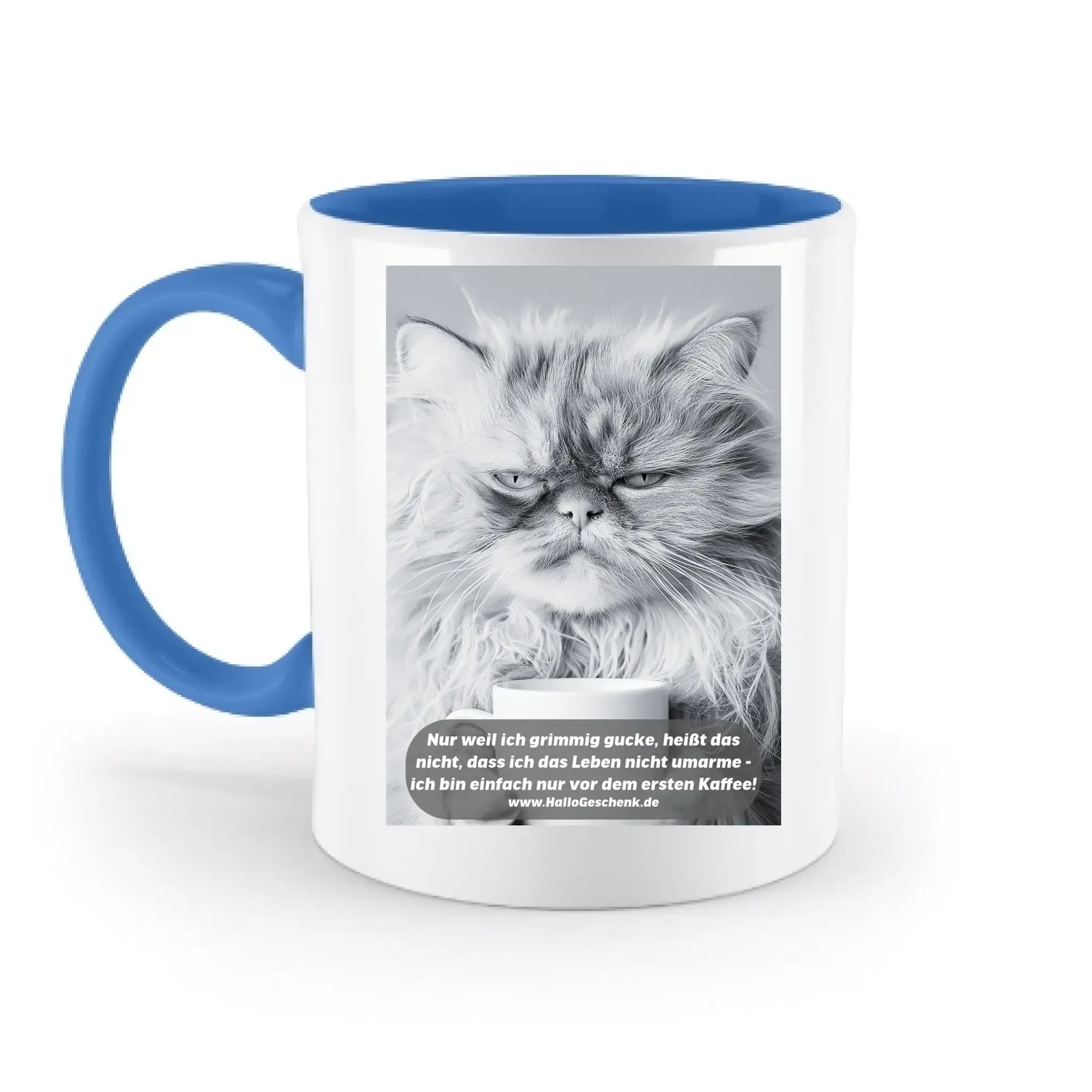 Sprüche von HalloGeschenk.de • zweifarbige Tasse spülmaschinenfest