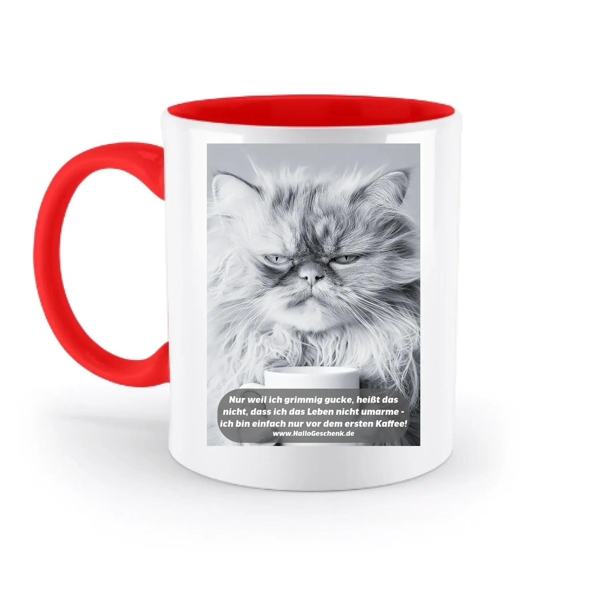 Sprüche von HalloGeschenk.de • zweifarbige Tasse spülmaschinenfest