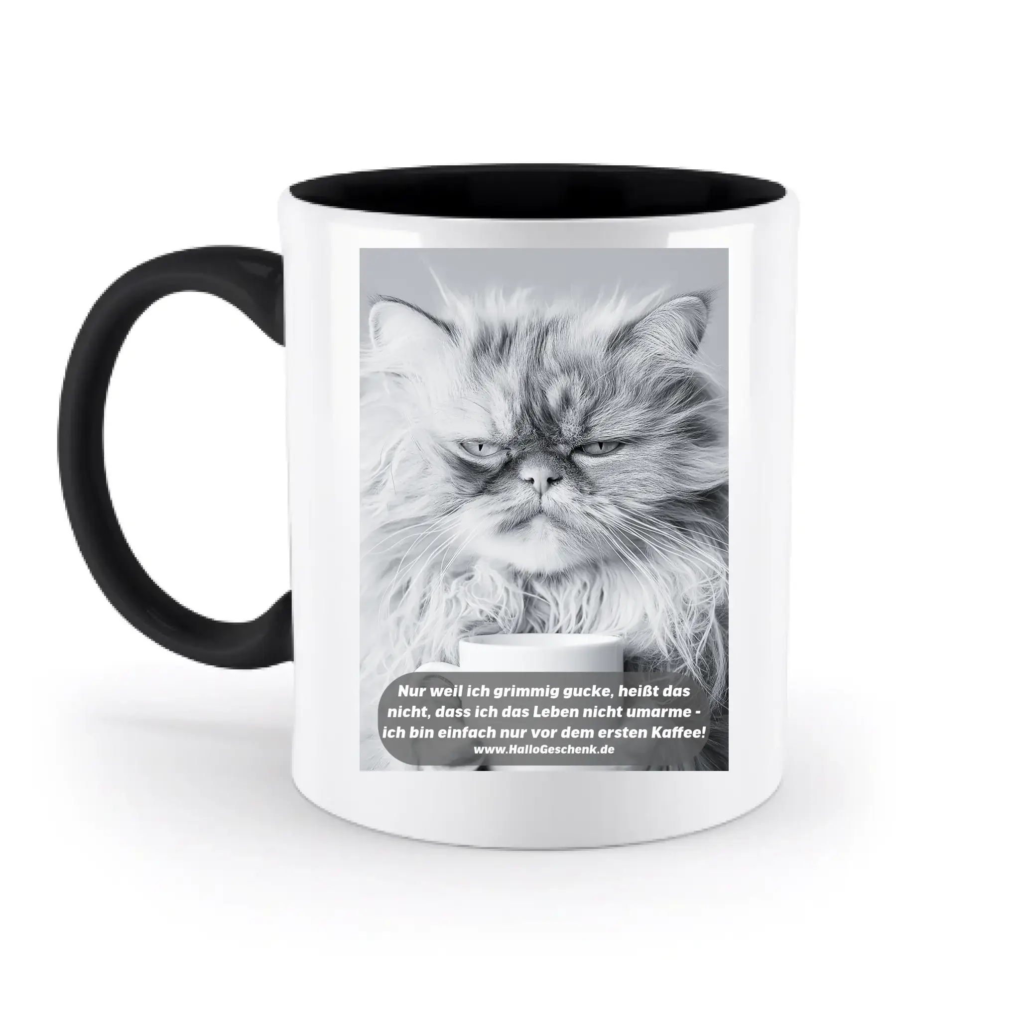 Sprüche von HalloGeschenk.de • zweifarbige Tasse spülmaschinenfest